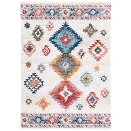 Safavieh 5 ft.-5 in. x 7 ft.-7 in. Calista Global Rectangle Rug, Ivory & Blue CAL142A-5